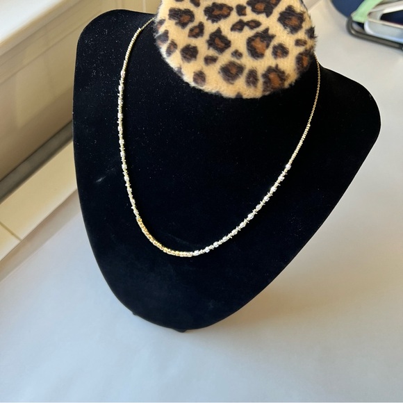 Stella & Dot Elegant Gold and Silver Bead Easy Adjustable Necklace Jewelry - Picture 7 of 8